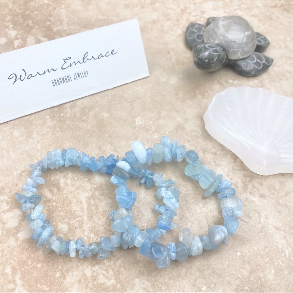 Aquamarine Chip Bracelet